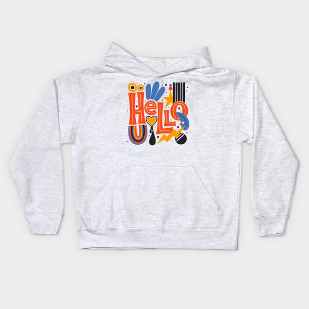 Hello Kids Hoodie by MelCerri